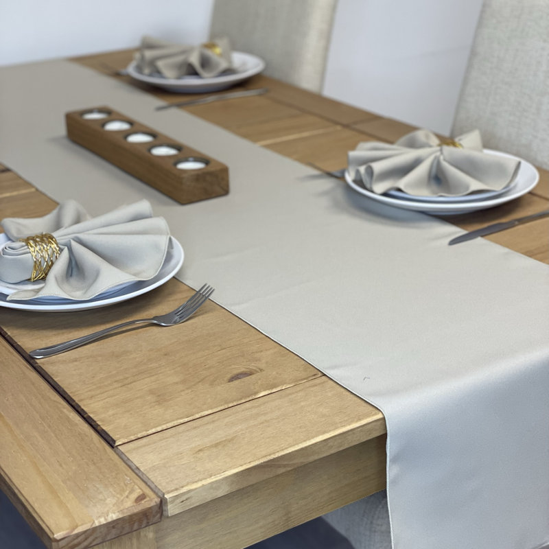 Sage Green Table Runner and Napkin Set - Small, Rust, 35cm W x 274cm L