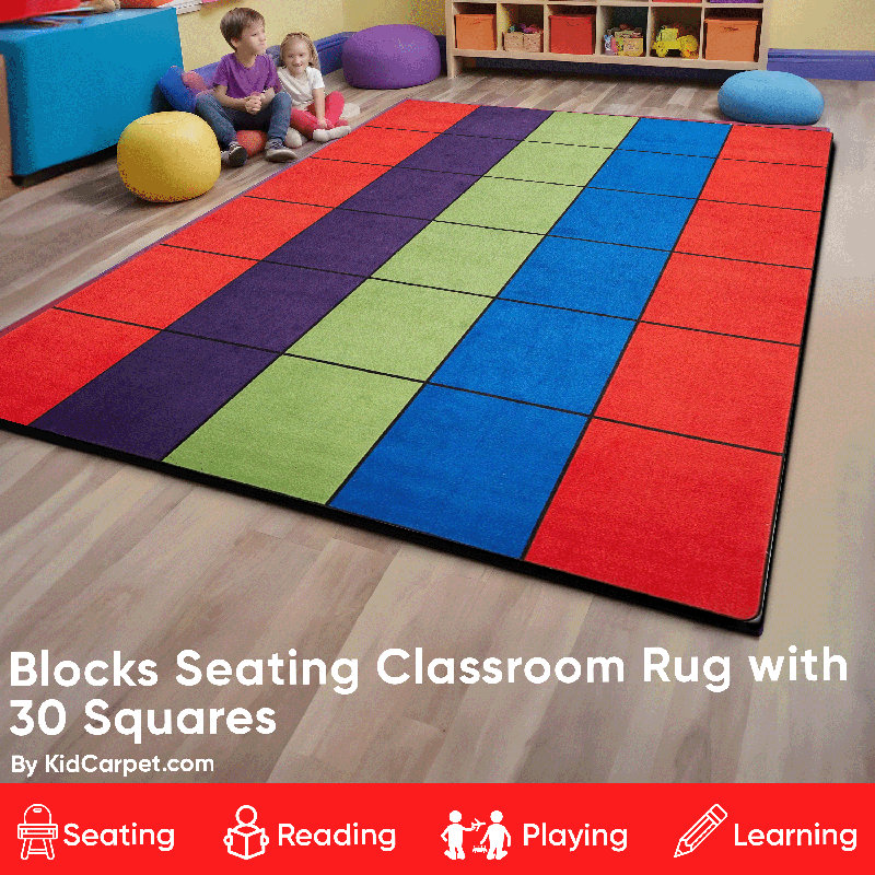Tapis géométrique KidCarpet, Rectangle 10 pi x 12 pi