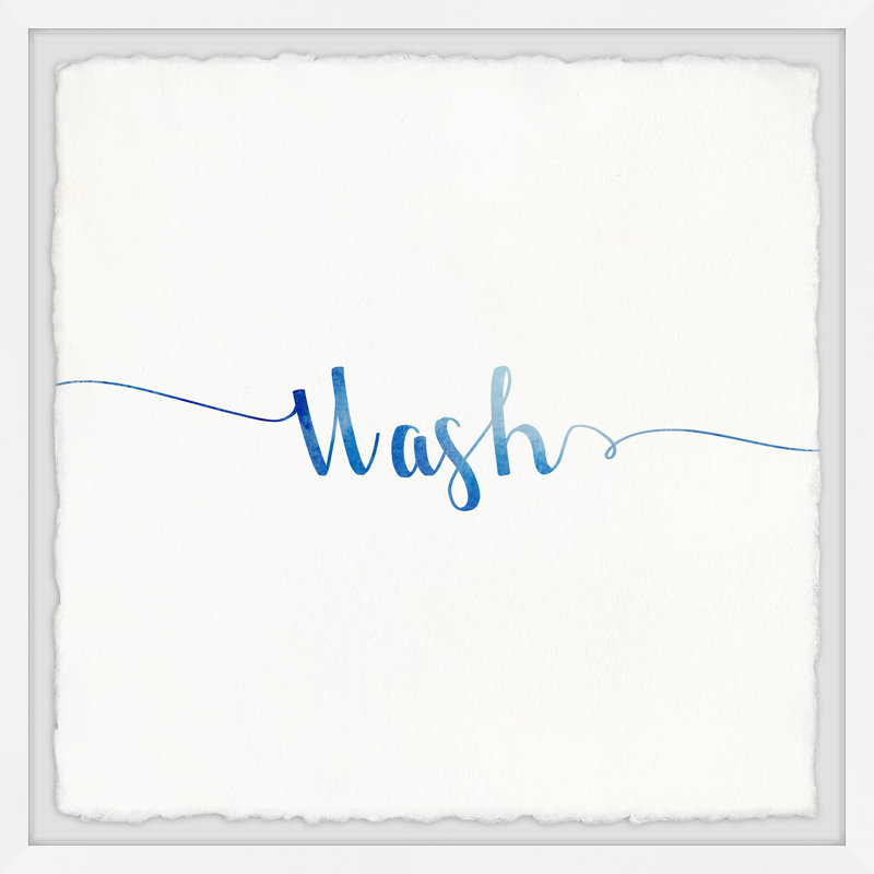 Brush, Wash And Flush - Single Picture Frame Print, 45cm H x 45cm W x 3.81cm D