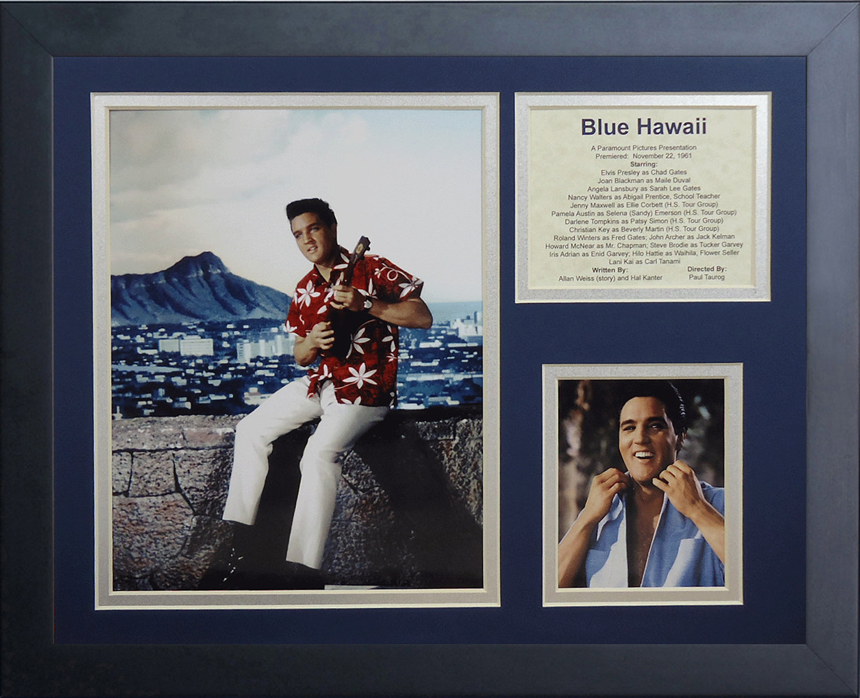 Legends Never Die Elvis Presley Blue Hawaii Framed Memorabili | Wayfair