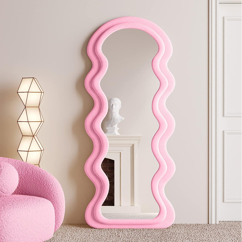 Amon Takengon Wavy Mirror, Pink