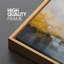 «Minimal Landscape Abstract Texture Effect Gold and Blue Horizon Landscape», reproduction d'art sur toile-111176164-98042287
