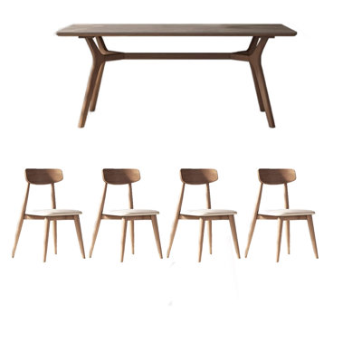 Modern solid wood rock plate dining table sets.