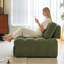 Canapé-lit simple en chenille moderne avec design coulissant - Fauteuil-lit convertible compact pour les petits espaces-1335843007