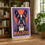 Bulldog with Sun Modern - Wrapped Canvas-57021655-57021658