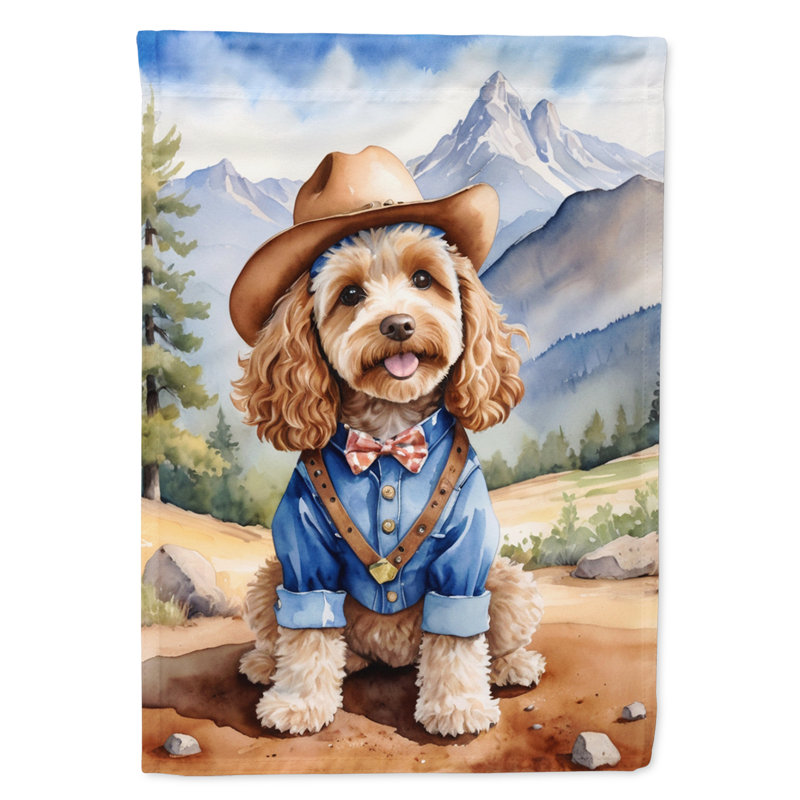 Drapeau Cowboy Welcome Garden, Cockapoo