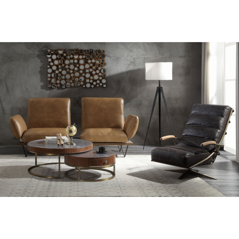 2 tables gigognes avec rangement Granli, H 13,5 po x l 32,5 po x L 32,5 po