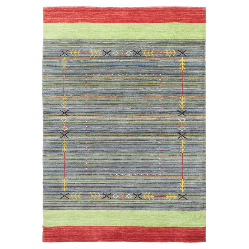 Tapis gris Kashkuli Gabbeh 3 pi 11 po x 5 pi 7 po