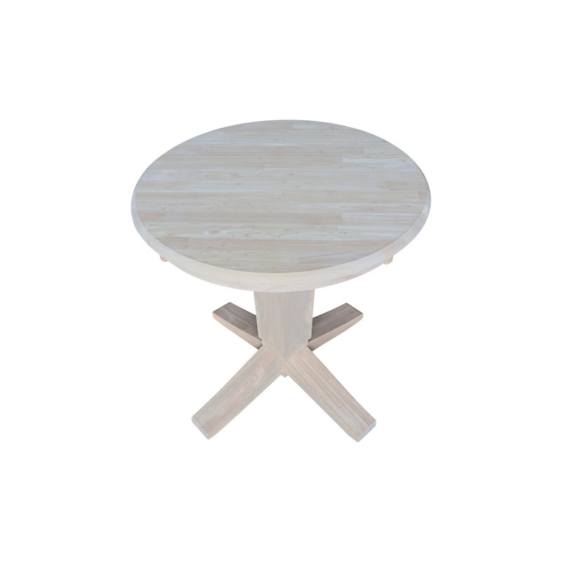 Grachan Round Top Dropleaf Dining Table, 29.9"H x 30"L x 30"W