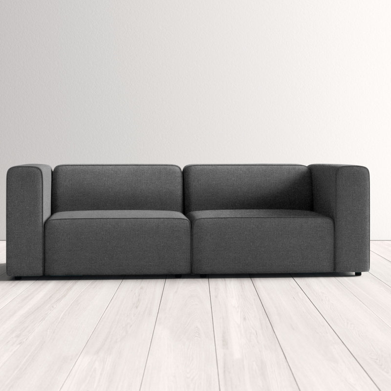 Canapé modulaire Mingle, Velours gris performance