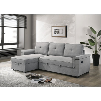 Apollo Fabric Sectional in Light Grey