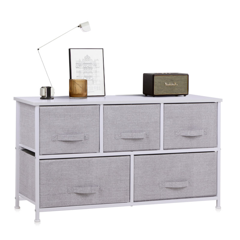 5 Drawer Storage Drawer, Grey