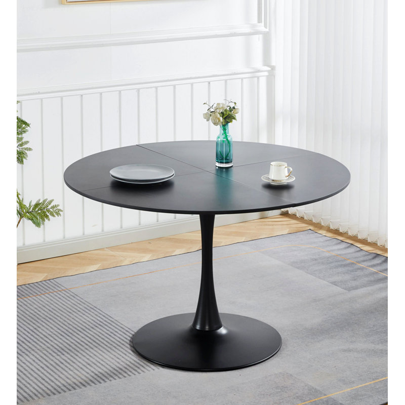 Table basse, table d'appoint ronde avec base en métal