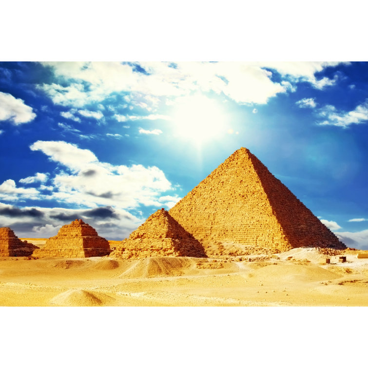 Union Rustic Jinaya Great Pyramid In Giza On Canvas Print | Wayfair