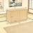 63"Wavy Storage Sideboard, Double-Door Buffet Cabinet with Adjustable Shelves-893800541