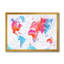 Carte du monde en rose et bleu - Impression sur toile-59283194-59283201