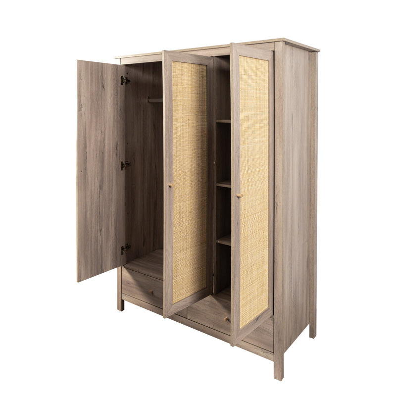 Anie 3 Door Manufactured Wood Wardrobe