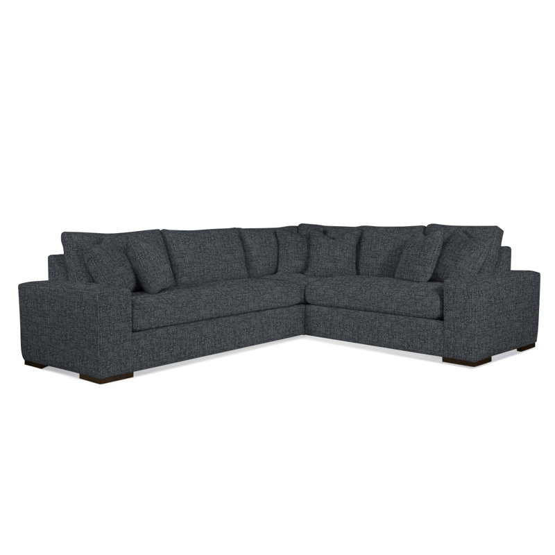 Memphis Sectional, Brown Geometric, 0456-33, Right Hand Facing, Frost White