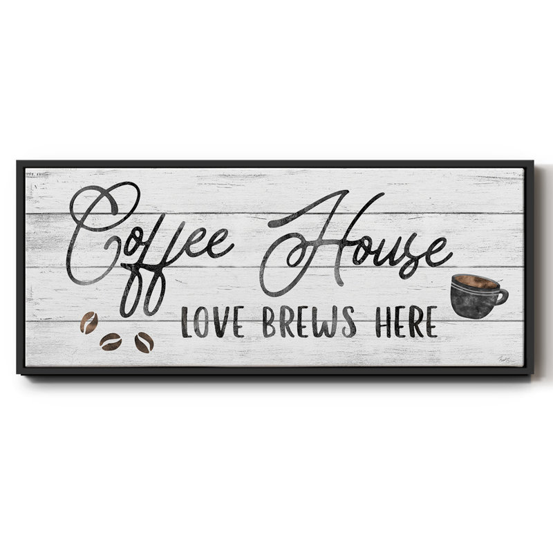 Love Brews- Framed Canvas, 20" H x 50" W