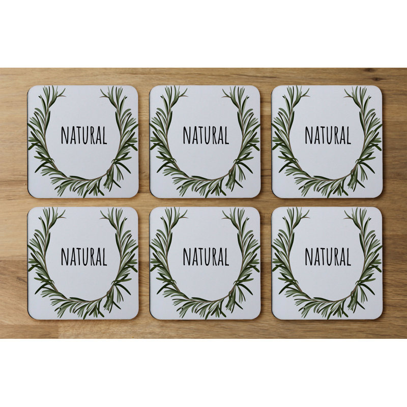 Square 6 Piece Coaster Set