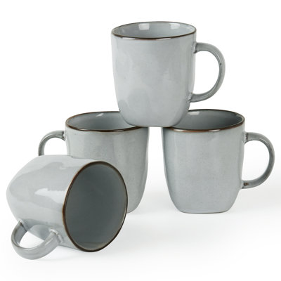 Leny Joss & Main Zeltzin 13oz Square Stoneware Coffee Mug (Set of 4)