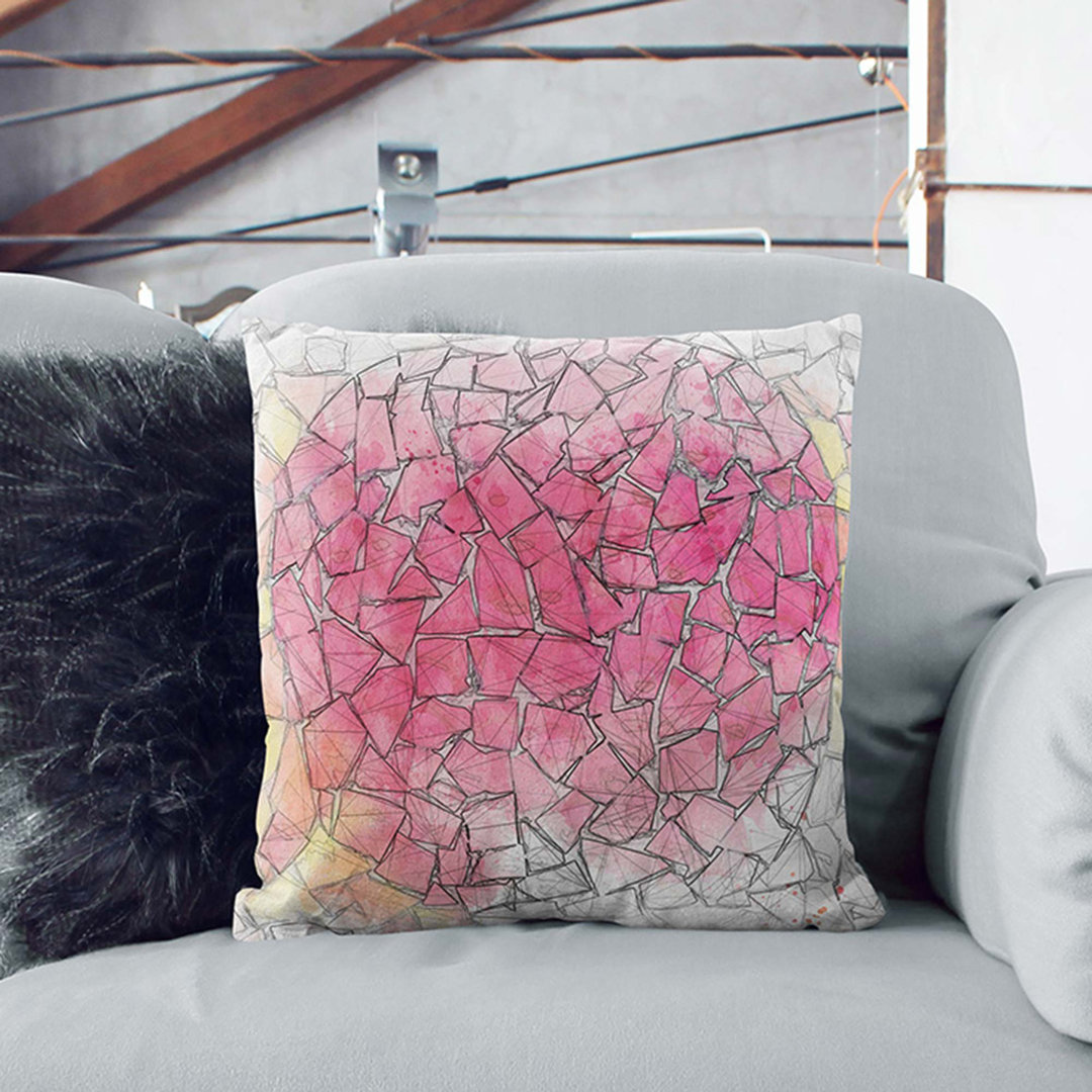 Broken Pieces in Abstract Cushion with Filling