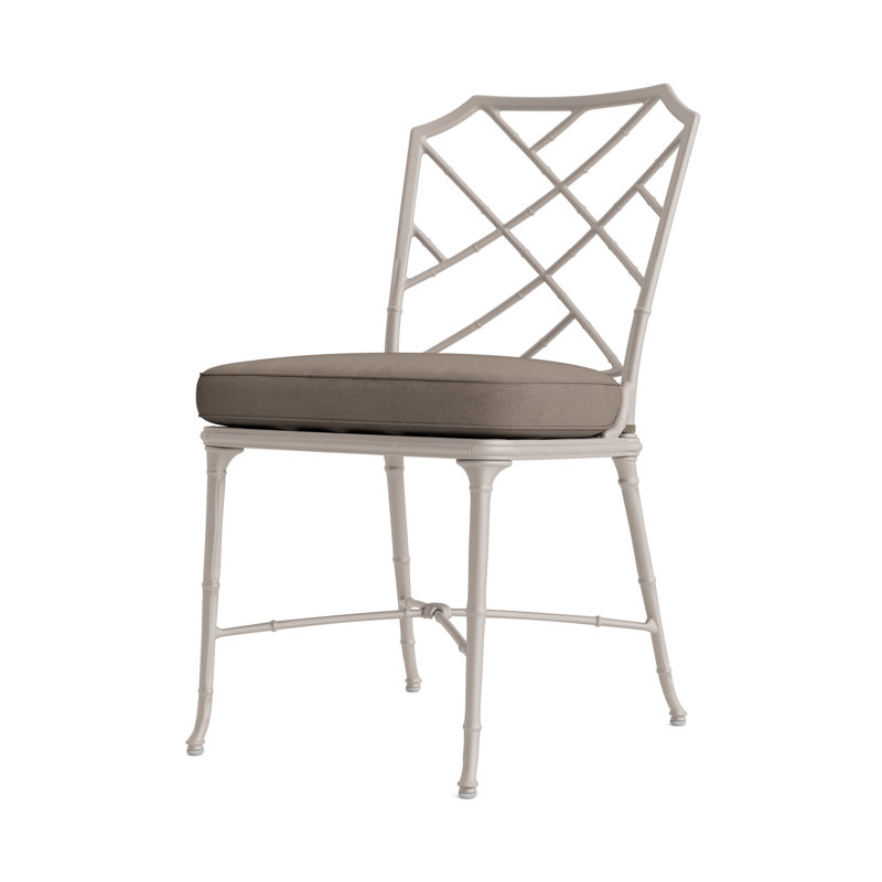 Calcutta Outdoor Dining Side Chair, Fusion Natural, Tan, Dove Smooth