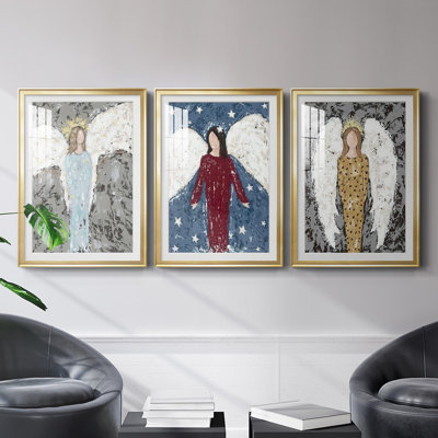 Anges tout le monde, reproduction encadrée de qualité supérieure, prête à être accrochée