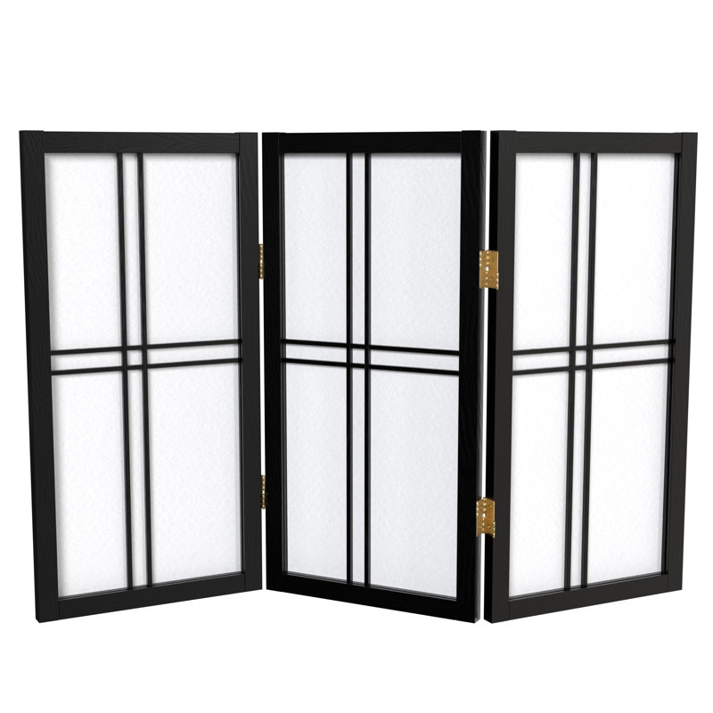 Paravent court 24 po Keitez, Noir, 3