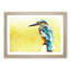 Blue Kingfisher Painting 1 Piece Single Picture Frame Wall Art on MDF-56633881-56633879