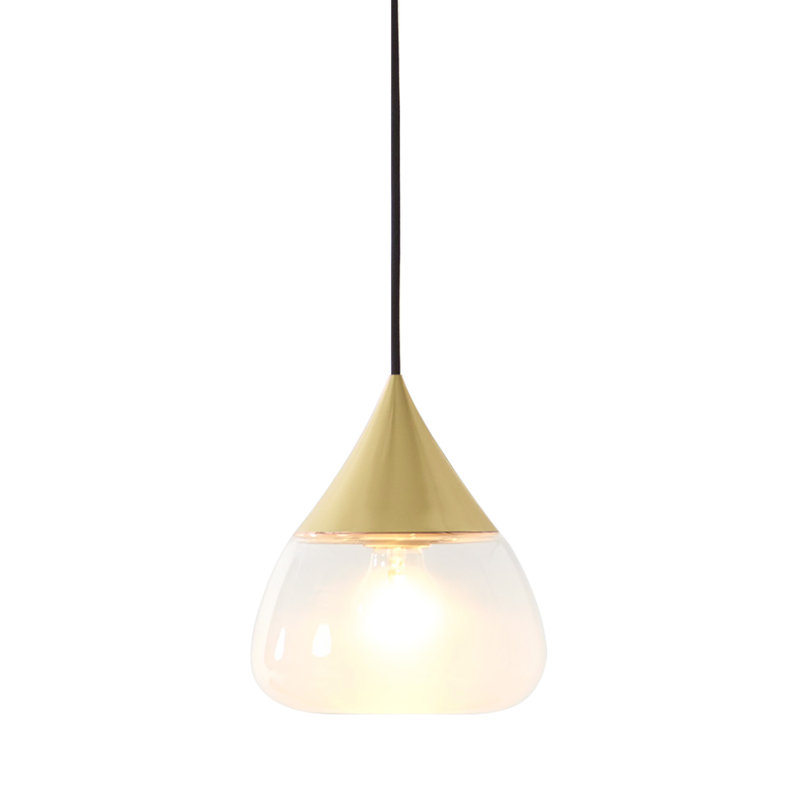 Mist 1 - Light Pendant, Matte Brass, 8.2" H x 7.1" W x 8.3" D