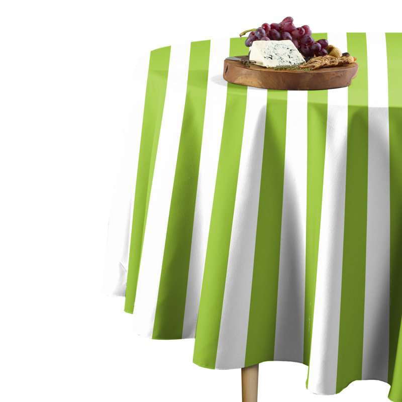 Sam Stripe Tablecloth, 96" L x 96" W, Lime