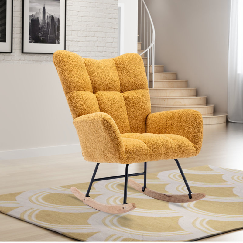 Chaise berçante Damen, Jaune