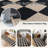 Vilena Herringbone Pattern Washable Area Rug - Chic Textured Design for Living Room, Bedroom, or Entryway Decor-1005013589