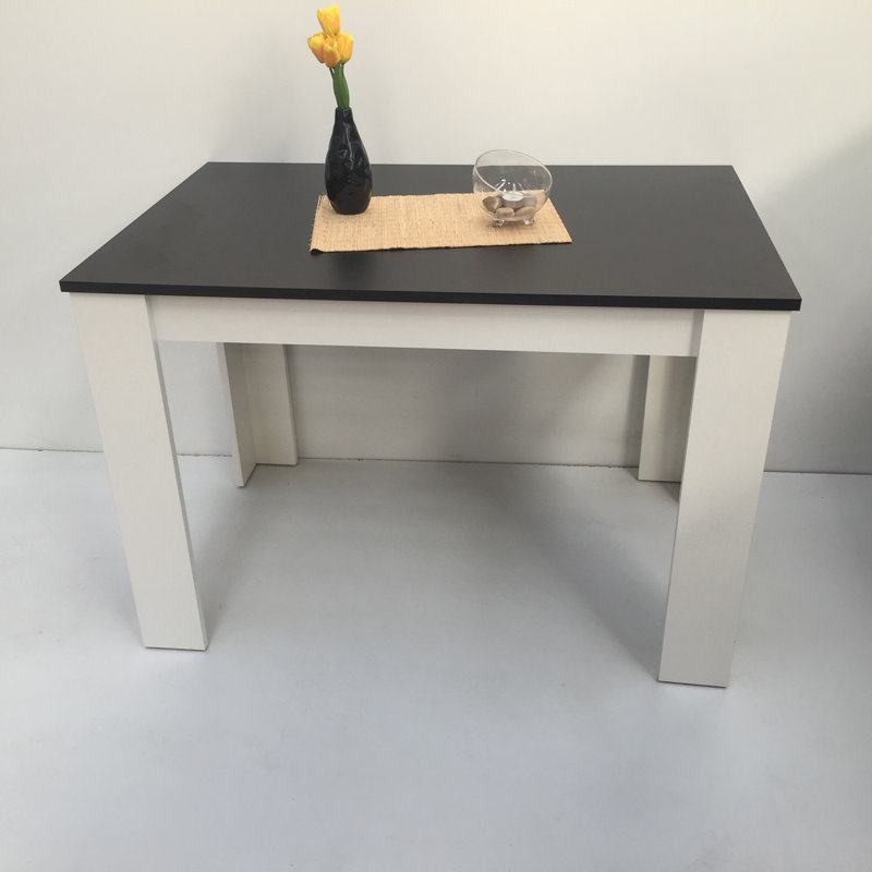 Langell Rectangular 110cm L x 70cm W Restaurant Table, Black