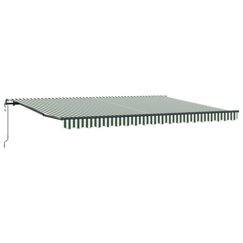 Awning, Green Striped, 450 cm W x 350 cm D