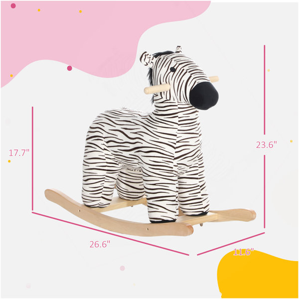 Soft Rocking Zebra XINMIANDIANZI Qaba Rocking Horse, Kids Rocking Animal, Zebra Shaped ...