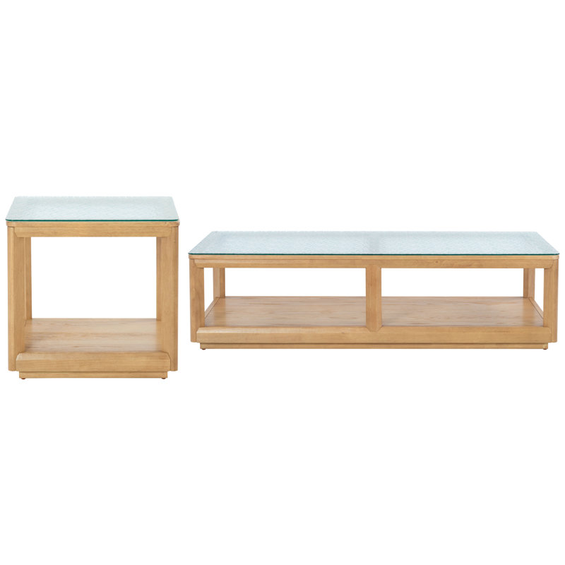Ensemble de tables basses 2 pièces Malavika, Brun