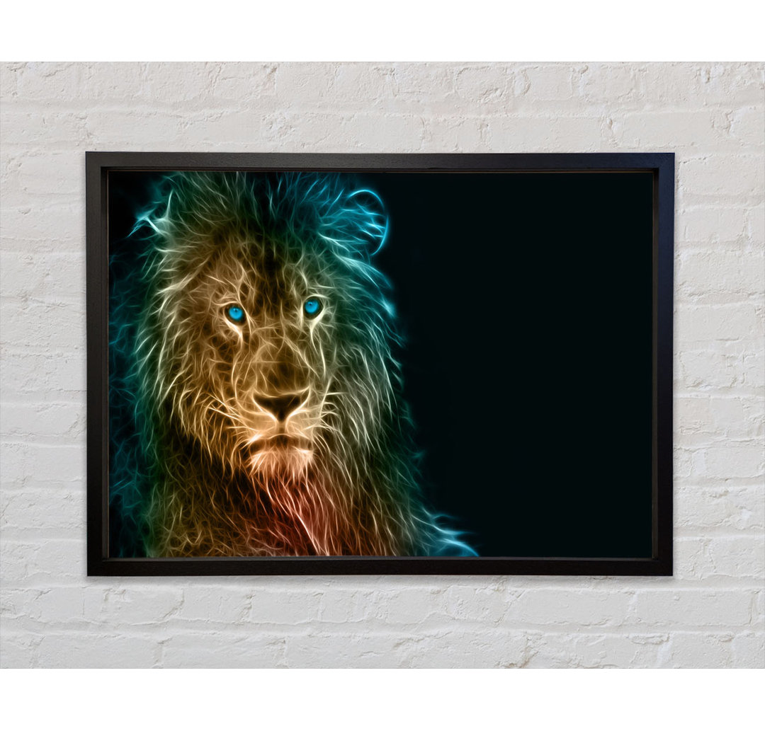 Light Infused Lion - Einzelner Bilderrahmen Kunstdrucke auf Leinwand