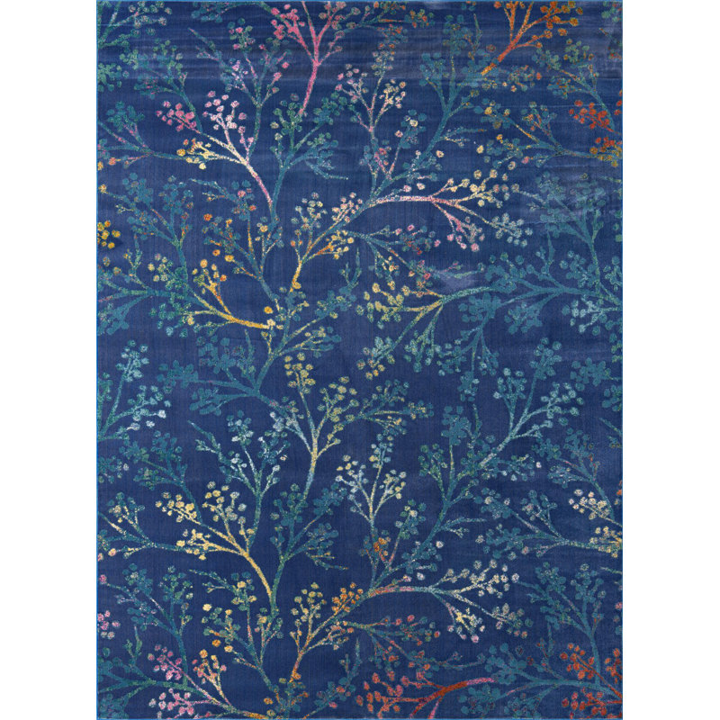 Floral Indoor Rug, Rectangle 9' x 12'