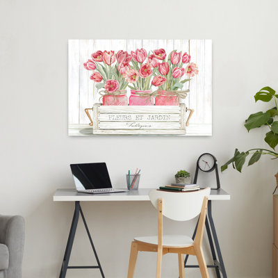 Trio de tulipes roses