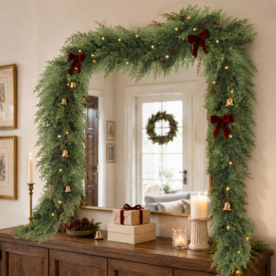 15"Christmas Norfolk Pine Garland Greenery