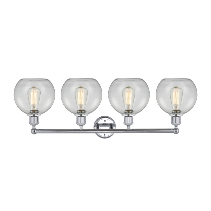 Éclairage pour salle de bain 4 lumières Ellington, Transparent, Chrome poli