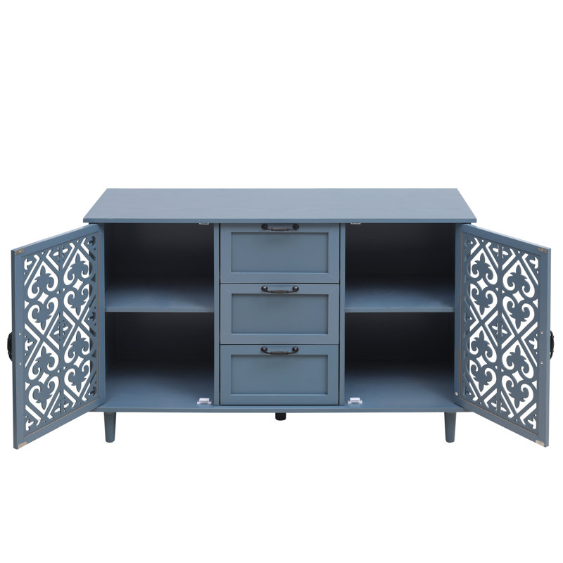 Armoire exquise à 2 portes et 3 tiroirs pour différentes pièces, rehaussant le rangement et le style
