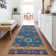 Machine Washable Indoor/Outdoor Xhevrie Blue Rug