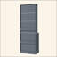 Garde-manger moderne de 83,7 pouces de hauteur, grand bahut autoportant avec plateau en faux marbre, armoire avec 5 tiroirs de rangement et tablette réglable, ensemble de 2-784339759