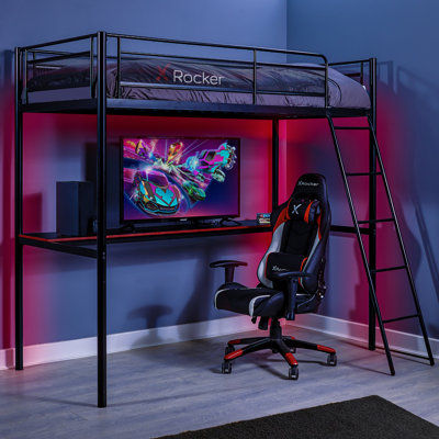 Hochbett HQ High mit Schreibtisch, 90 x 190 cm