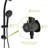 Dual Shower Head In Matte Black, 8 Hand & Adjustable Angle Unit Wall Mounted System, Stainless Steel Hose-117060430