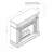 Faux Stone Electric Fire Place Mantel Blue-1052598459