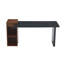 Table d'appoint de canapé moderne à deux tons - grain de bois noir et bois de noyer Grain de bois console d'entrée multifonctionnelle avec tablettes de rangement ouvertes à 2 niveaux pour le salon, le couloir et la chambre à coucher
